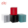 Steel colorful vertical drawers desktop set storage cabinet